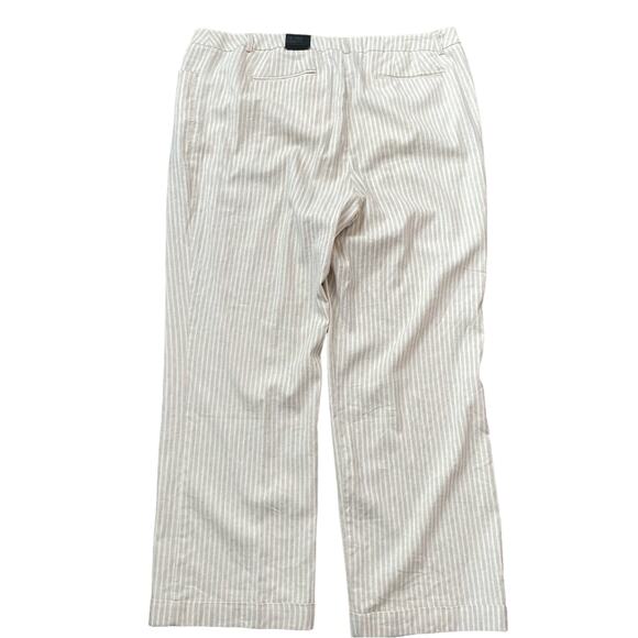 Lane Bryant Lena Pants NWT Cream Stripe Linen Trouser Size 22 NEW - Picture 5 of 8